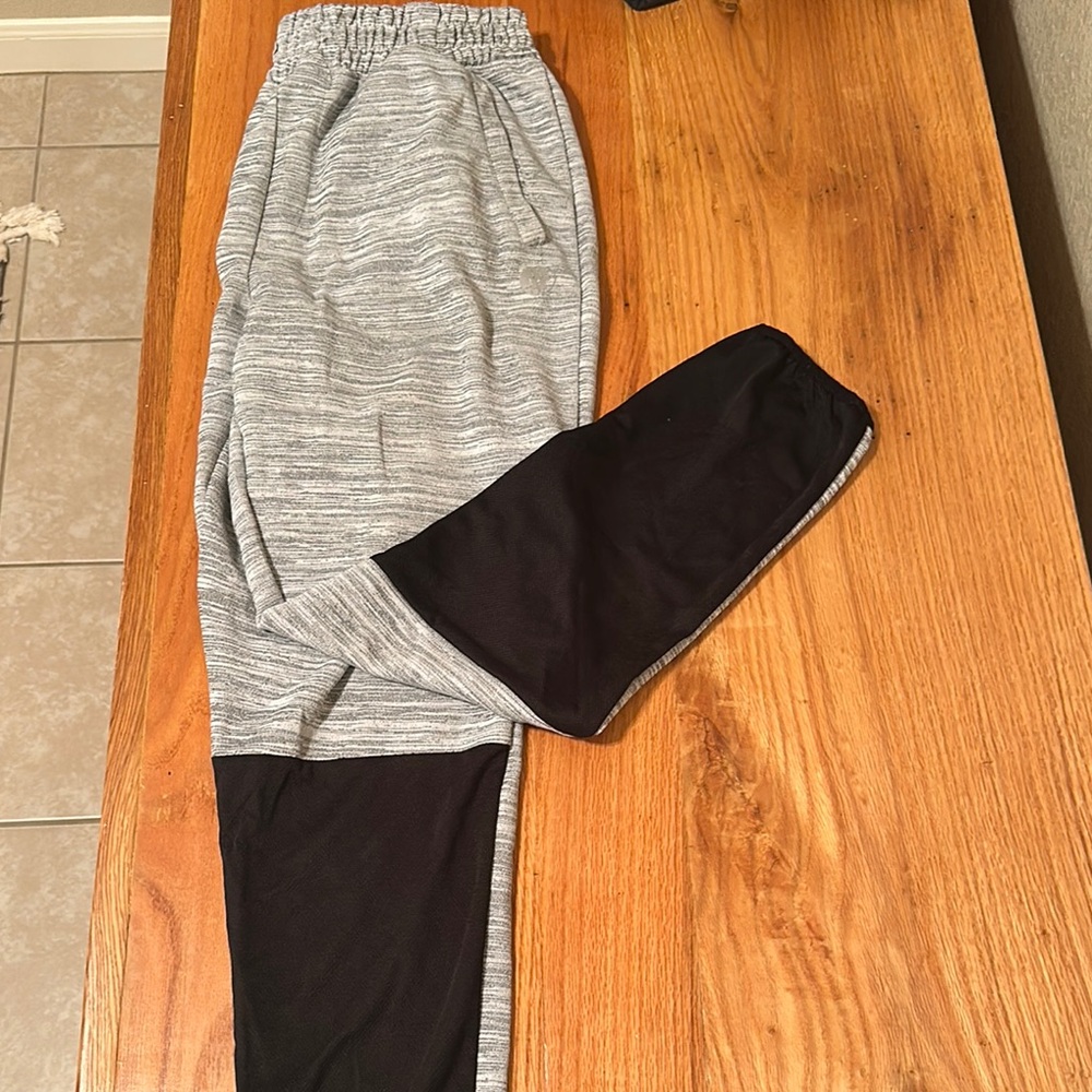 Gray and Black Jogger Pants